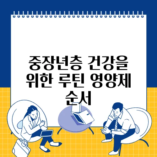 중장년층 건강을 위한 루틴 영양제 순서