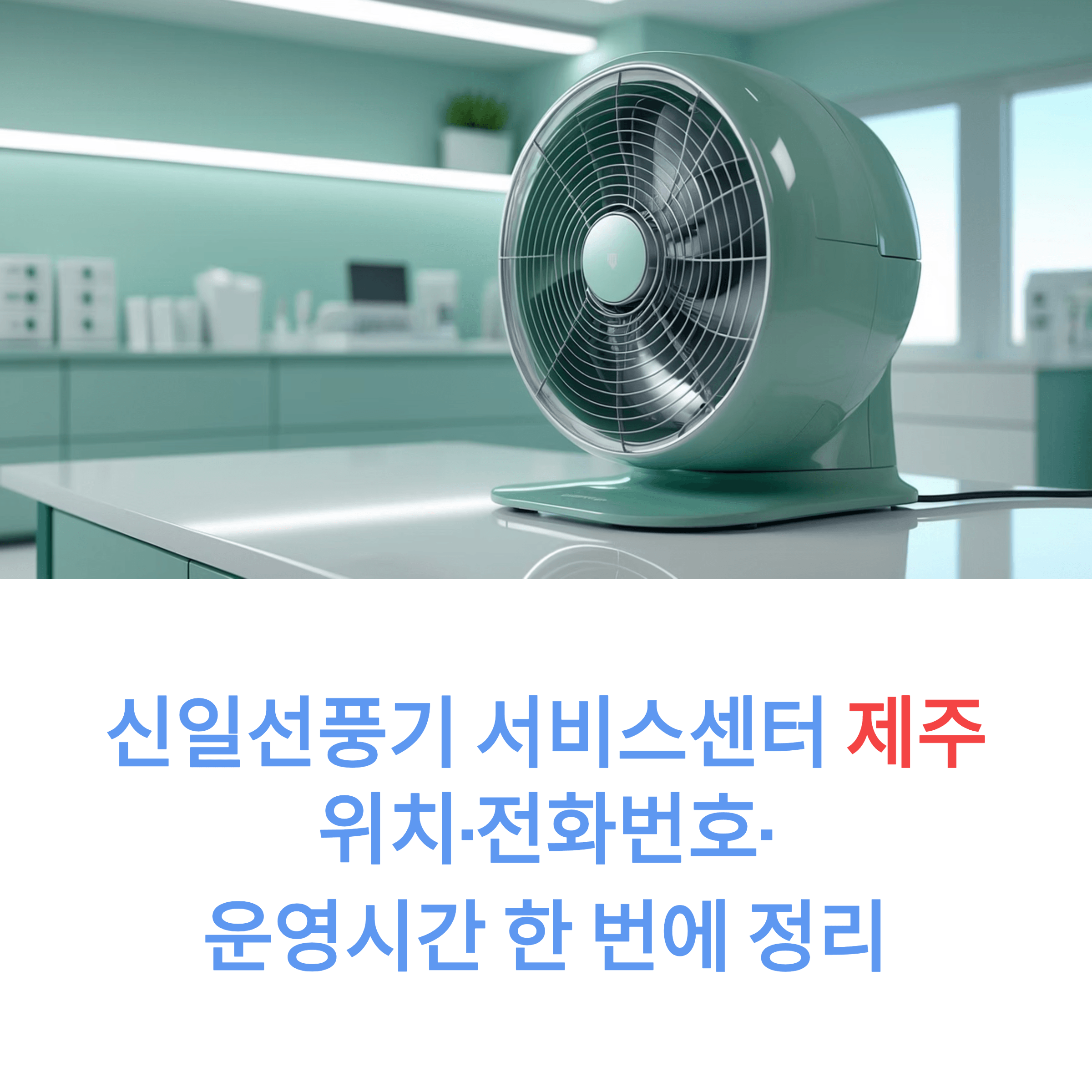 신일선풍기 서비스센터 제주 위치 전화번호 운영시간 안내 썸네일