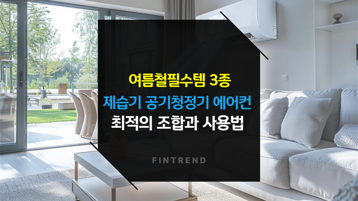 여름철 필수템 3종! 제습기·공기청정기·에어컨, 최적의 조합과 사용방법