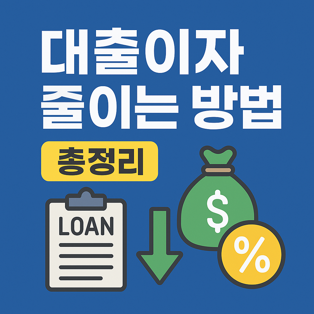 대출이자 줄이는 방법 총정리
