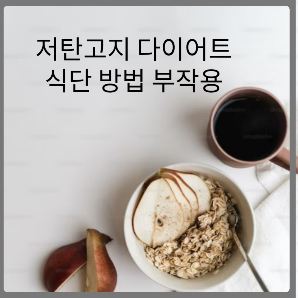 저탄고지 다이어트 식단