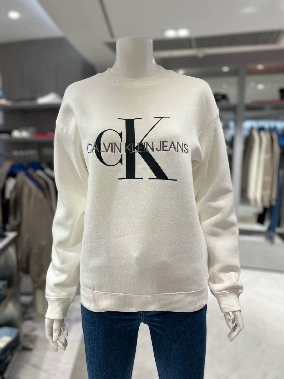 CK진 여성 기모 맨투맨 J217472