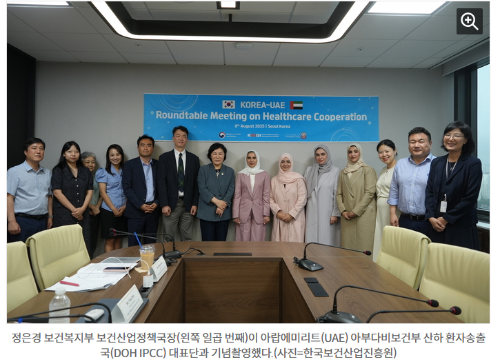한-UAE 협력 확대(국비환자, 의료기술, VPP)