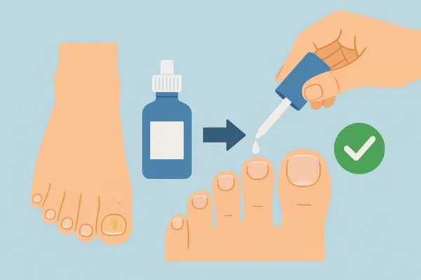 발톱 무좀 치료제 사용하는 발