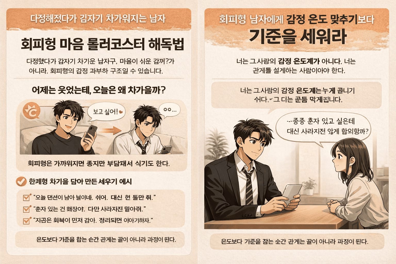 회피형 남자의 마음의 종류와 해석을 알아보기