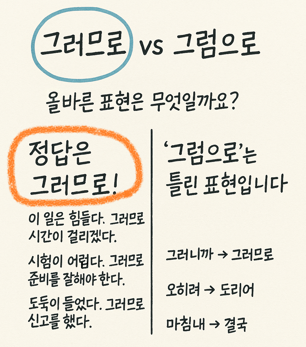 그러므로vs그럼으로