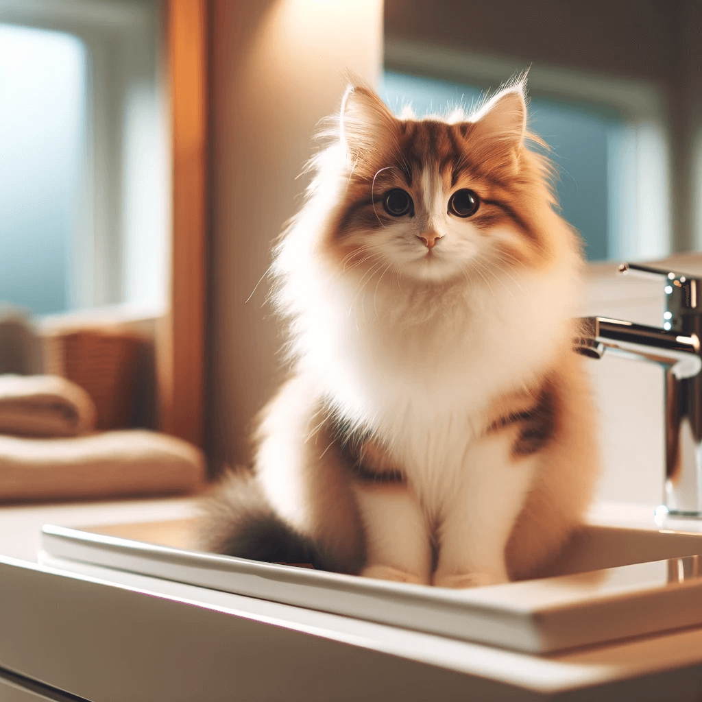 세면대의 고양이