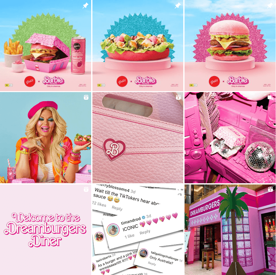 그릴디 바비 드림버거 인스타그램 게시물