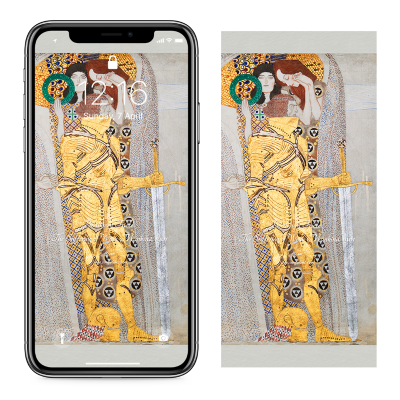 02 베토벤 프리즈, 나약한 인류의 고통 C - Gustav Klimt 클림트배경화면