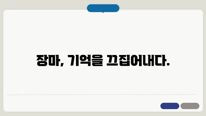 장마 소설