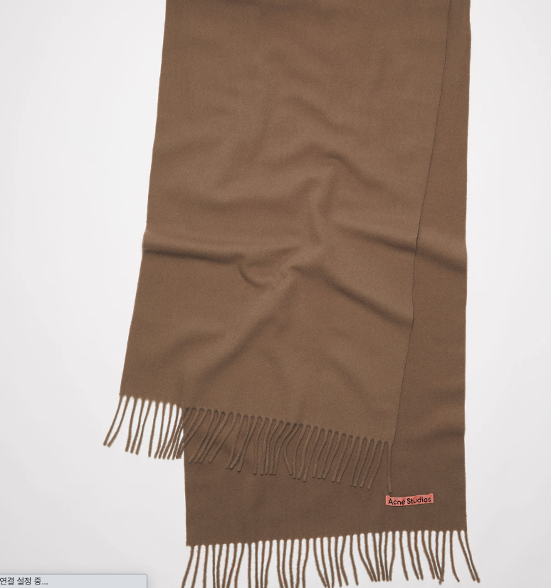 울 프린지 스카프 - 카멜 브라운 사진1