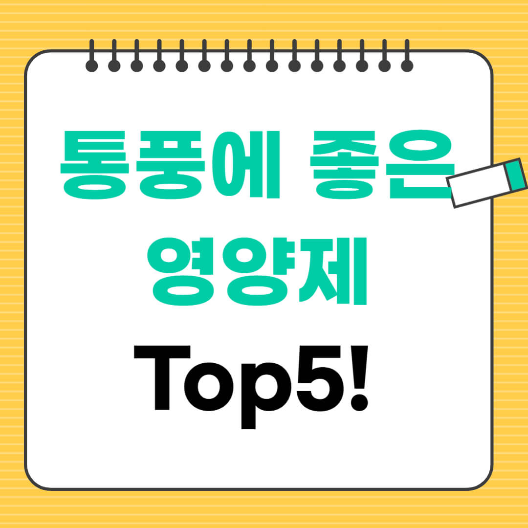 통풍에 좋은 영양제 TOP5
