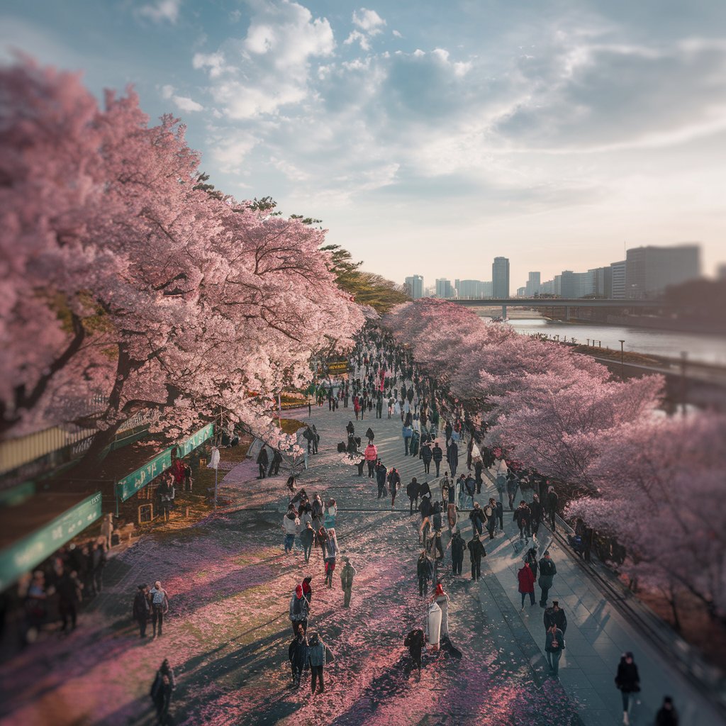 벚꽃축제 일러스트