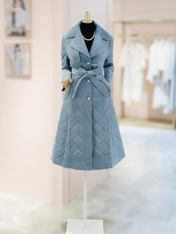 샤틴 퀼팅 누빔 코트 S234B752