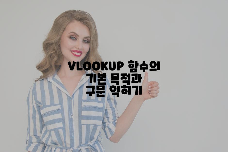 VLOOKUP 함수의 기본 목적과 구문 익히기