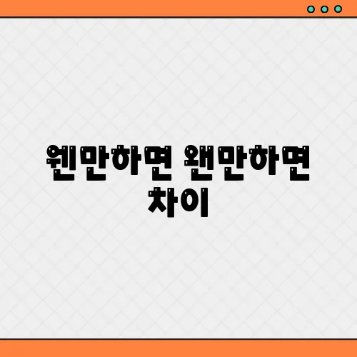 웬만하면 왠만하면 차이, 예시 바른표현