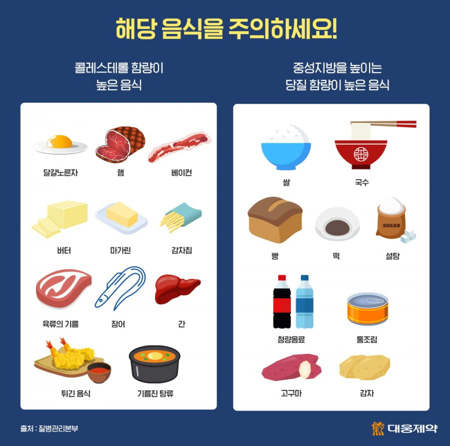 고지혈증 증상, 고지혈증좋은음식, 나쁜 음식 일상생활속 관리법