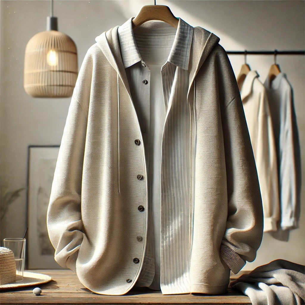 가벼운 소재의 긴팔 아우터