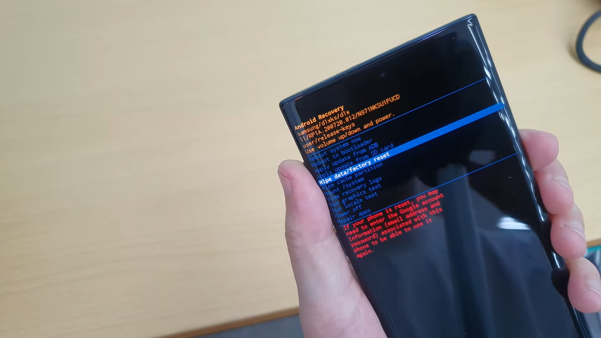 갤럭시공장초기화