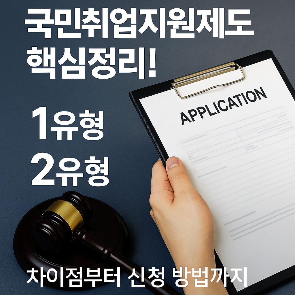 국민취업지원제도 핵심정리! 1유형 vs 2유형 차이점부터 신청 방법까지