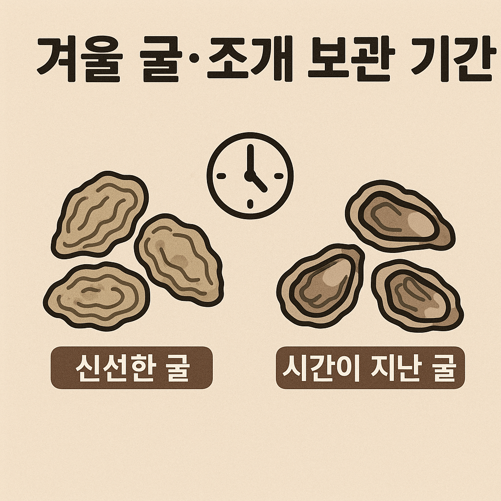 겨울,굴,조개 보관기간