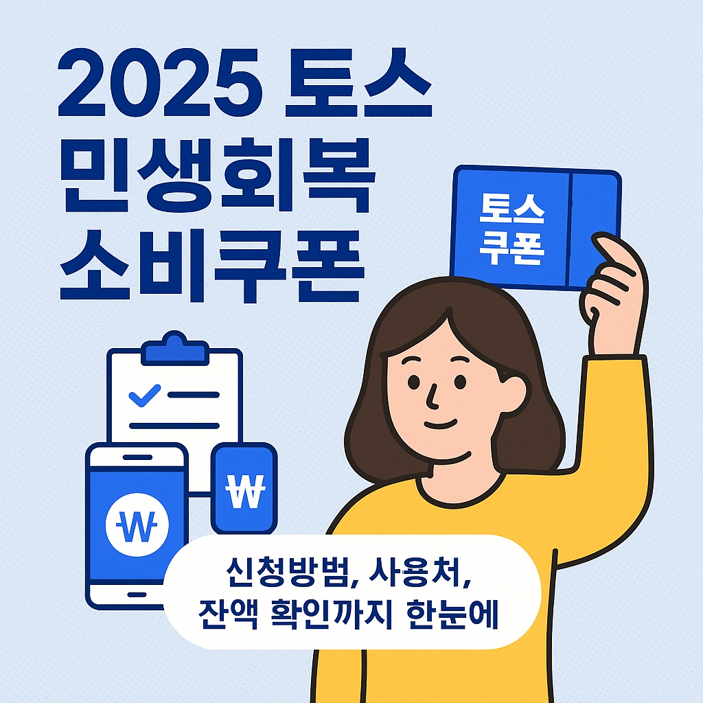 2025 토스 민생회복 소비크폰 신청방법 및 사용방법