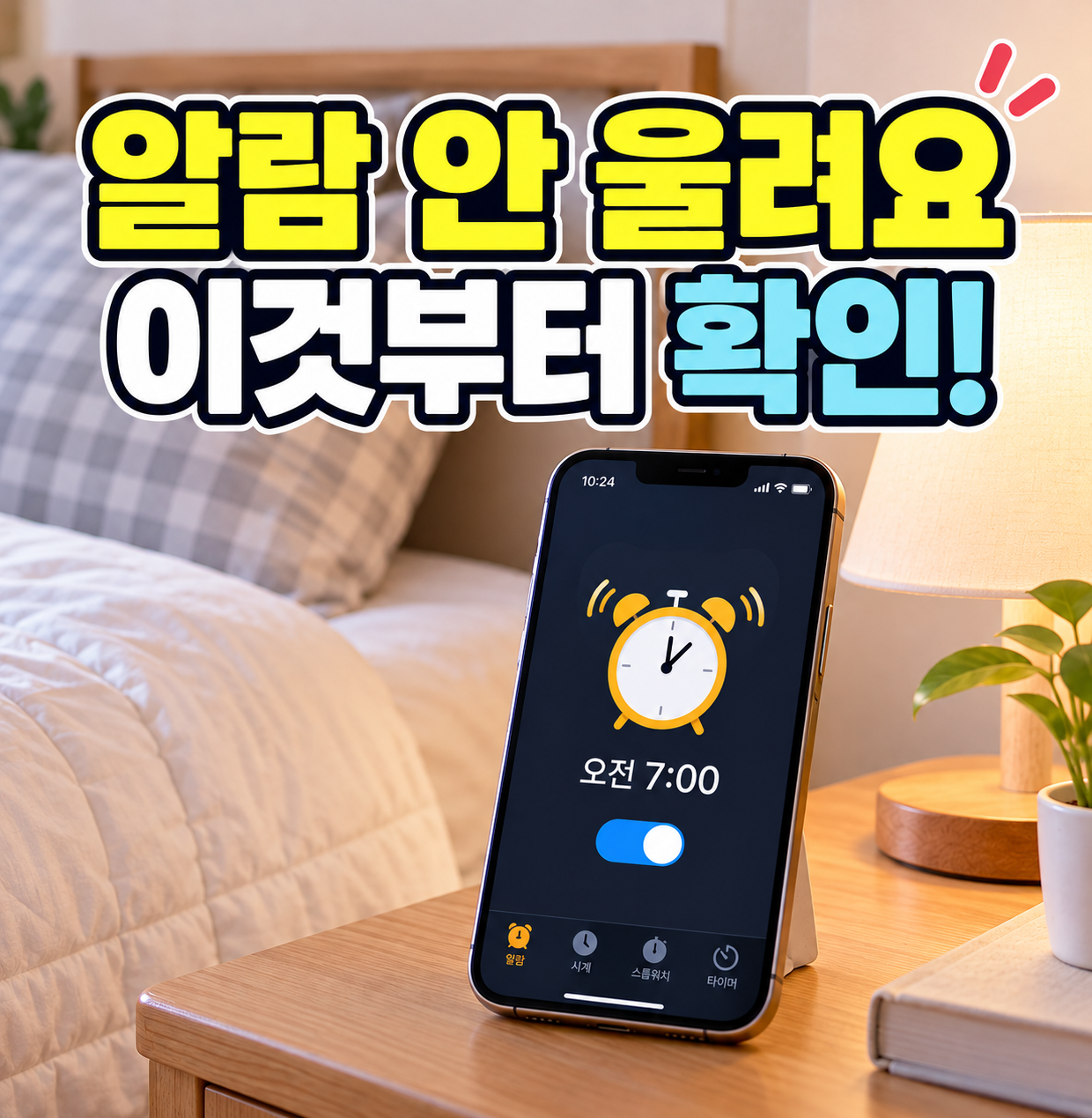 휴대폰 알람 안 울림 대표 이미지
