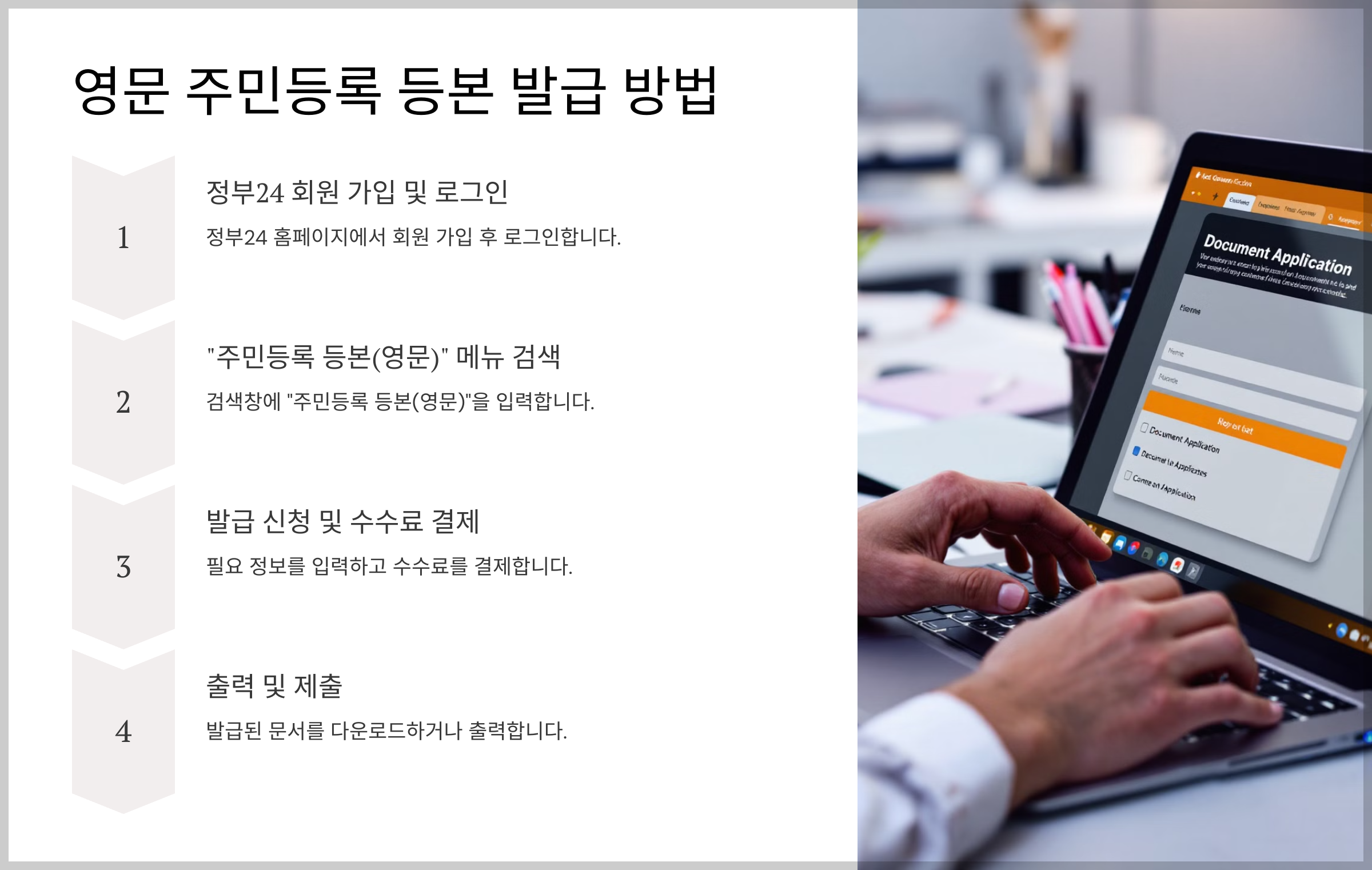 영문 주민등록 등본 발급
