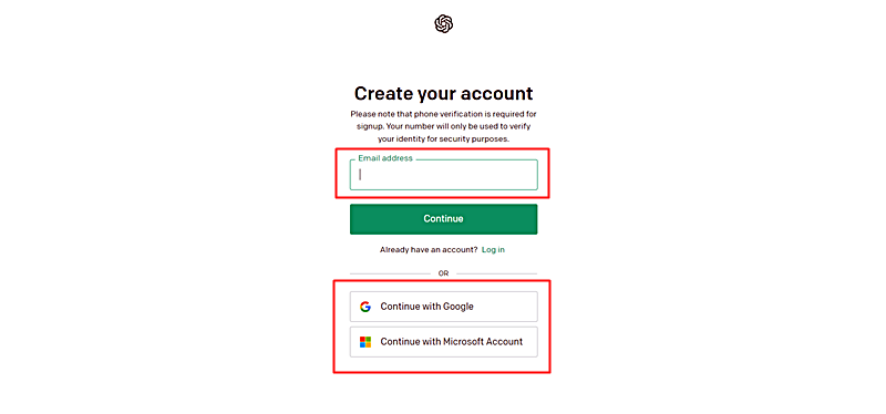 챗gpt-사이트-이메일-입력화면