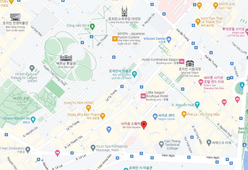 호치민 관광 사이공 스퀘어(Saigon Square) 위치