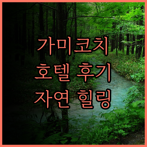 가미코치 호텔 완벽 분석 후기 자연