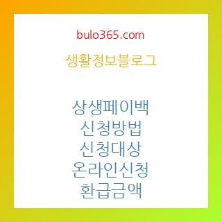상생페이백,신청방법,신청대상,온라인신청,환급금액