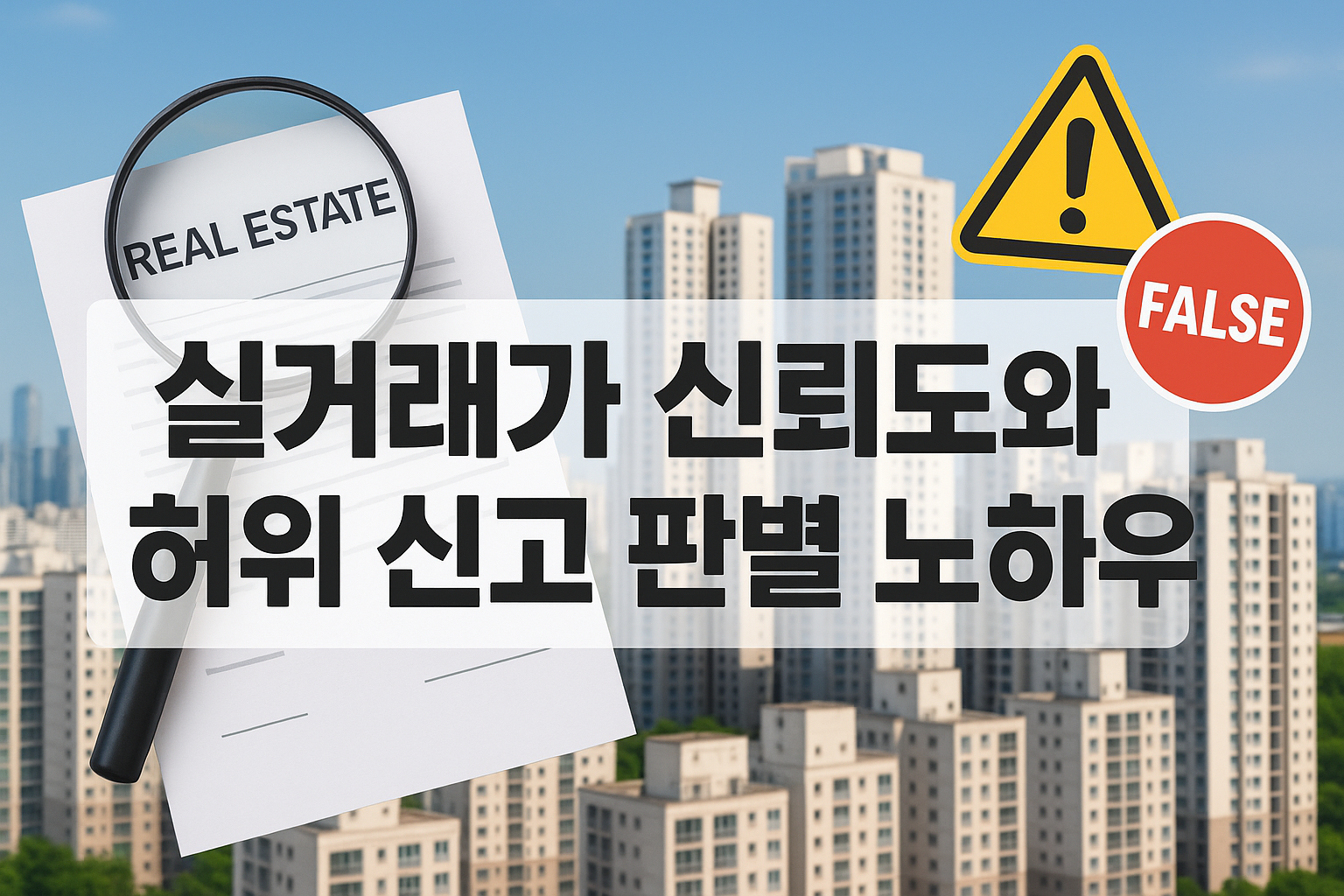 실거래가 신뢰도와 허위 신고 판별 노하우