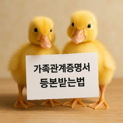 가족관계증명서와 등본 받는법