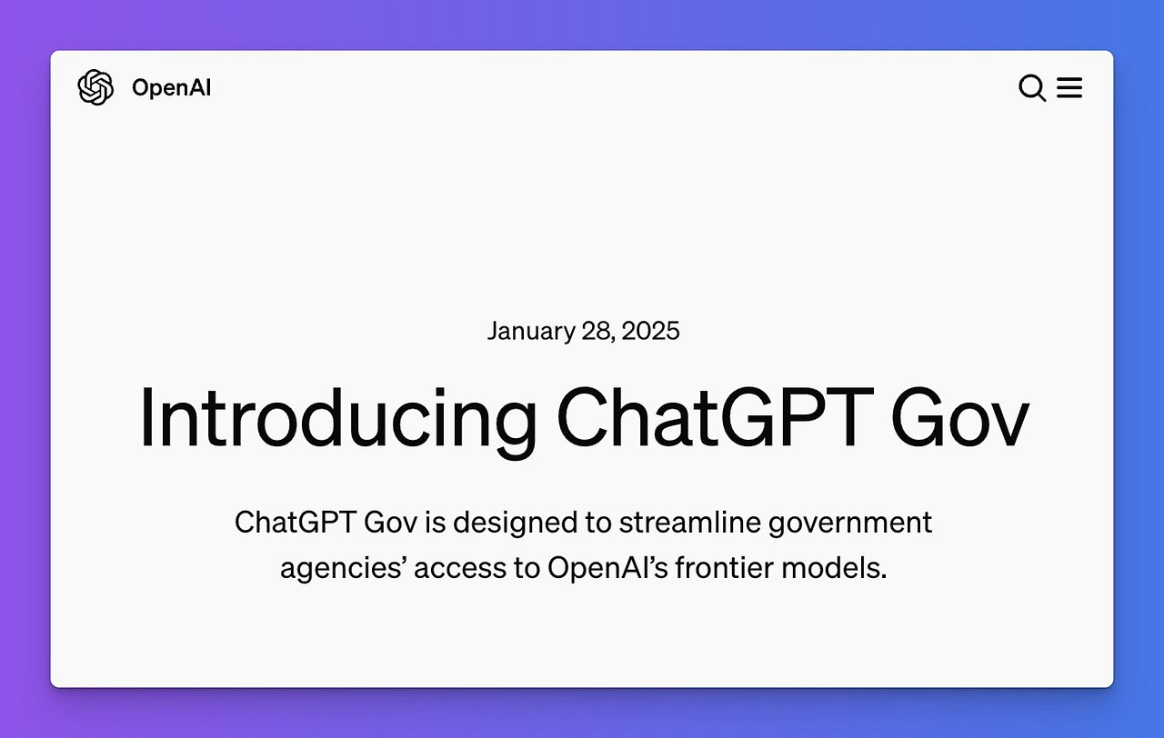 오픈 AI의 챗 GPT GOV