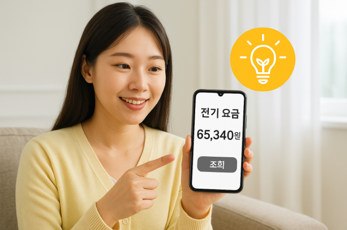 전기요금 조회하는 사진