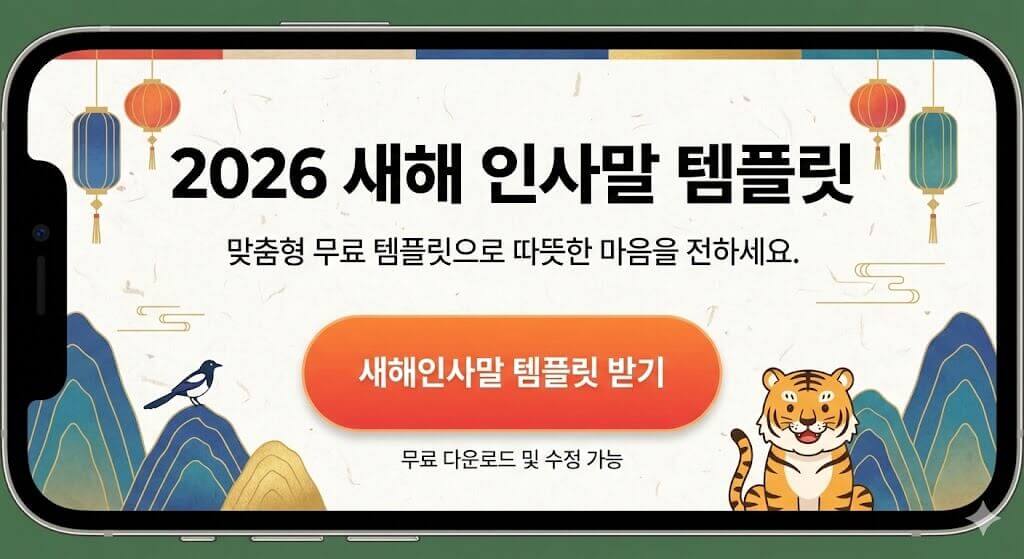 새해인사말 템플릿 받기