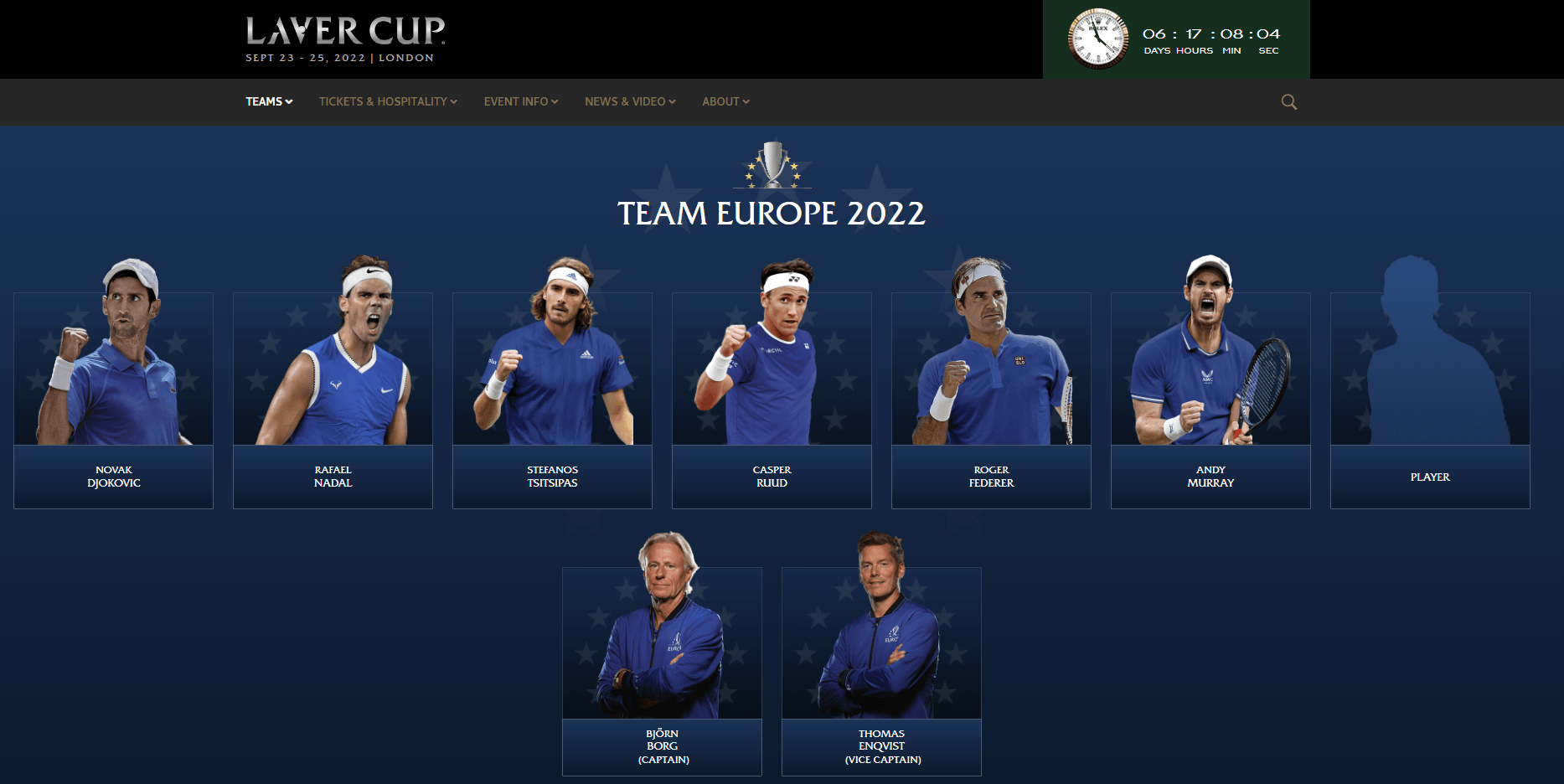 은퇴 선언 테니스 황제 로저 페더러, 레이버 컵 마지막 경기