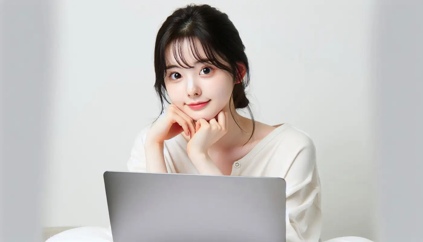 mexc-거래소-출금-방법을-알아보는-여성의-모습