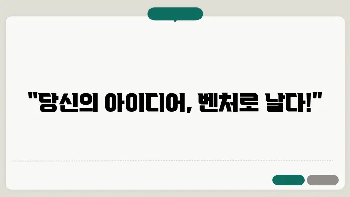 벤처 지원 프로그램의 종류