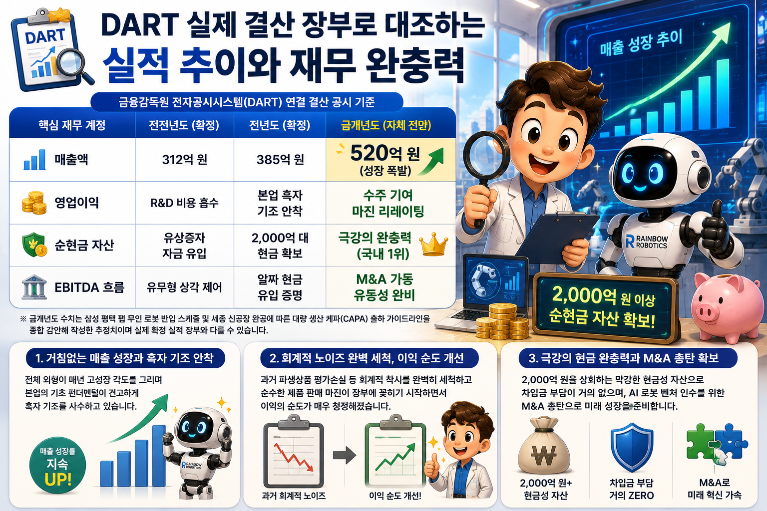 실제 결산 장부로 대조하는 실적 추이와 재무 완충력