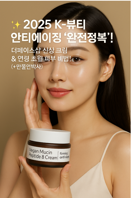 ✨ 2025 K-뷰티 안티에이징 '완전정복'! 더페이스샵 신상 크림 &amp; 연령 초월 피부 비법! (+만물안박사)
