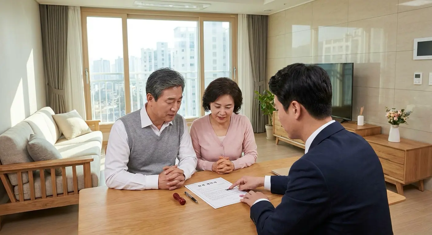 전세 계약 갱신 확인 장면