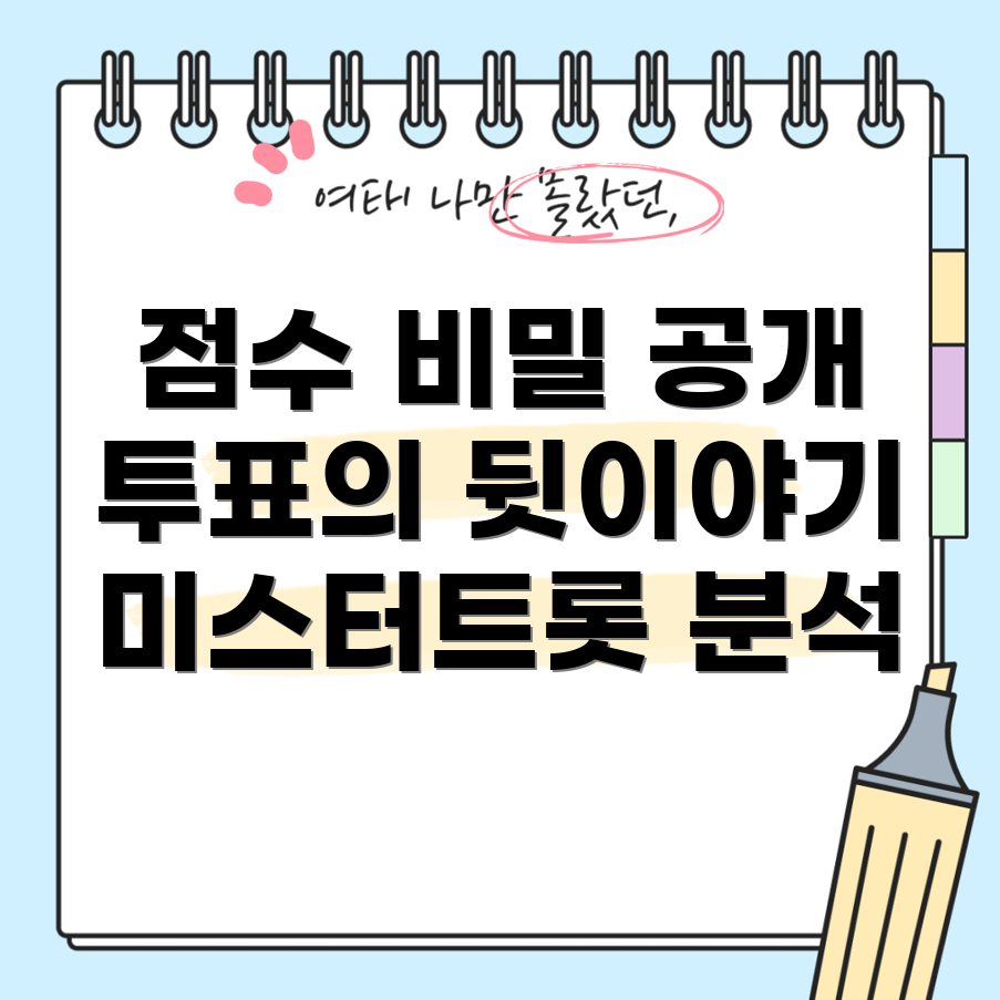 미스터트롯 점수 시스템