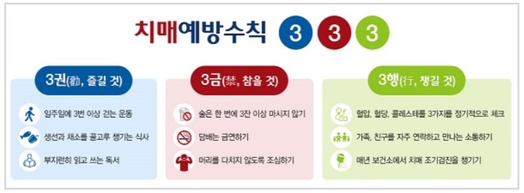 치매예방수칙 333