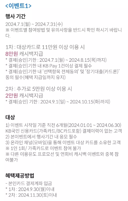 2024년+7월+신용카드+국민+신규혜택+참여방법
