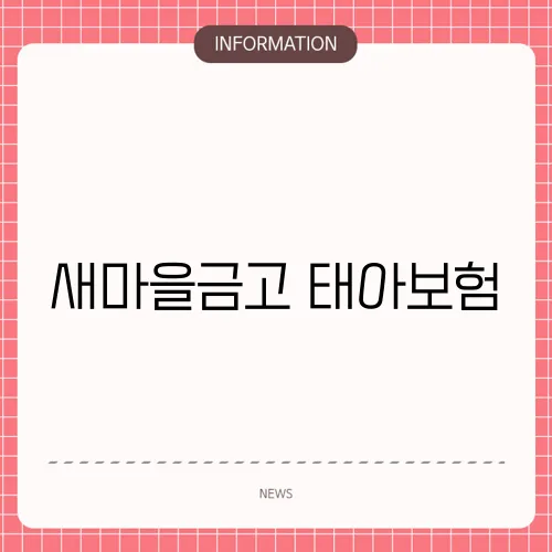 새마을금고 태아보험