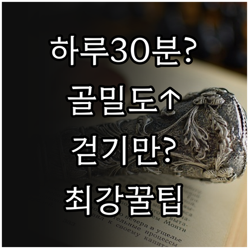 하루 30분 빠르게 걷기, 골밀도 지..