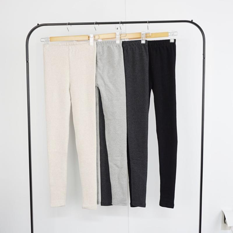 겨울 검정 아이보리 회색 스판 골지 압박 면 기모레깅스