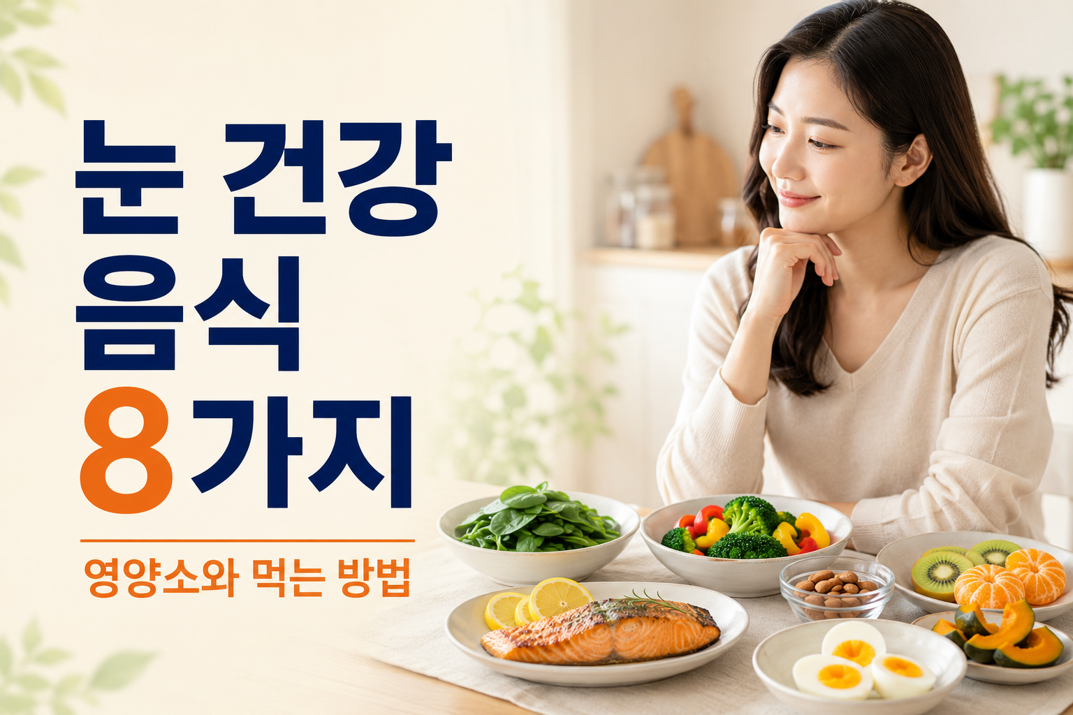 눈 건강에 좋은 음식 8가지와 주요 영양소를 소개하는 건강 정보 썸네일